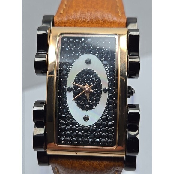 Adrienne Couture Limited Edition Pave Crystal Swiss Quartz Watch New Battery main image 9